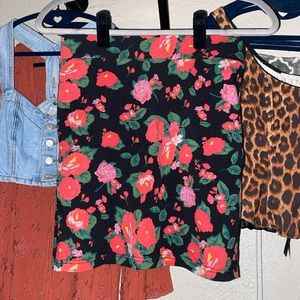 SOLD Floral Pencil Skirt